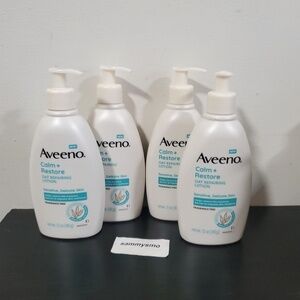 Aveeno Calm + Restore Oat Repairing Lotion , sensitive delicate skin 12 Oz x4